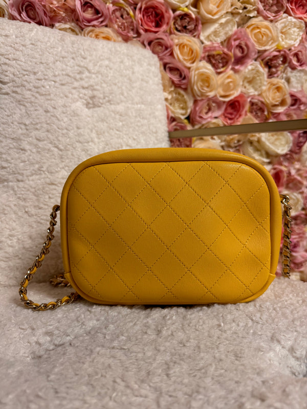 Chanel Camera Bag iridiscent calfskin leather Yellow