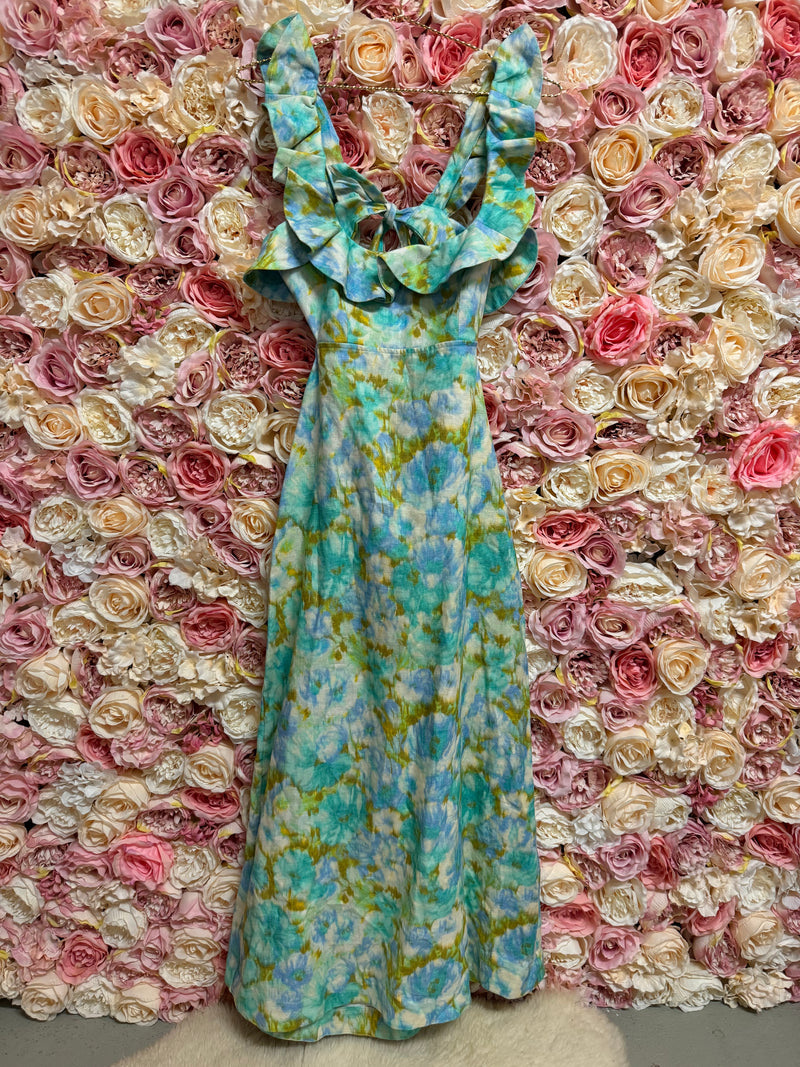 Zimmermann Maxi Dress Green Blue Multi