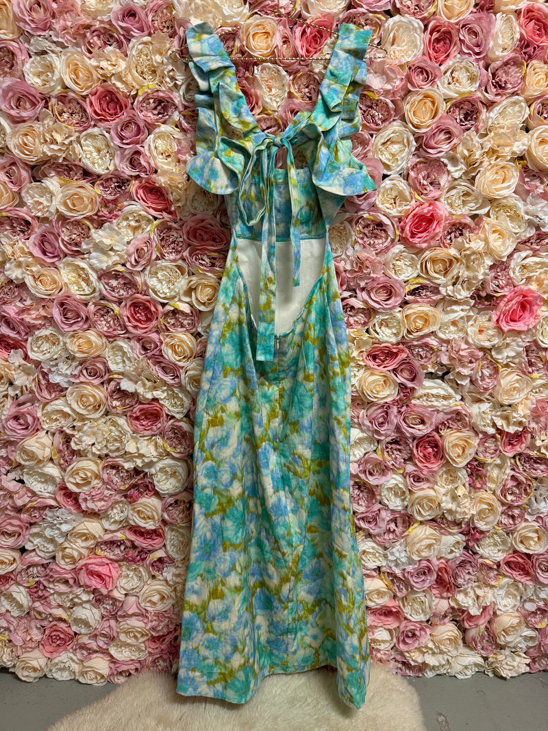 Zimmermann Maxi Dress Green Blue Multi