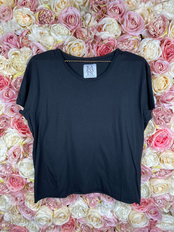 Zoe Karssen Round Neck T-Shirt Black Sz. M