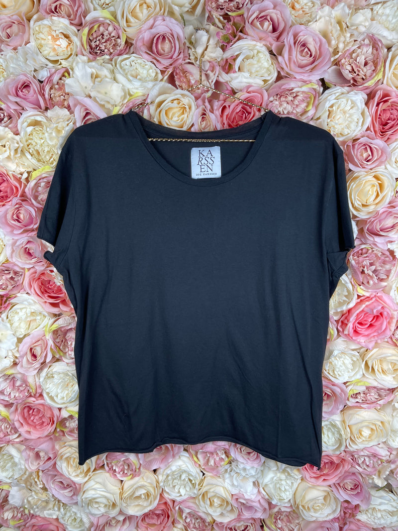 Zoe Karssen Round Neck T-Shirt Black Sz. M