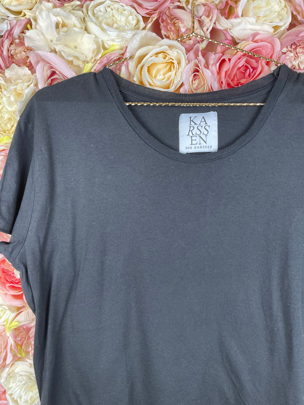 Zoe Karssen Round Neck T-Shirt Black Sz. M