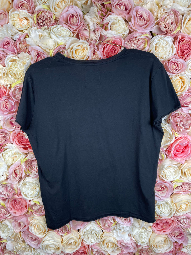 Zoe Karssen Round Neck T-Shirt Black Sz. M