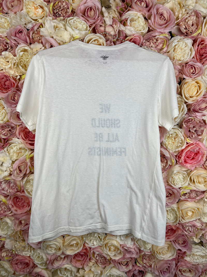 Christian Dior T-Shirt White Black Sz. M