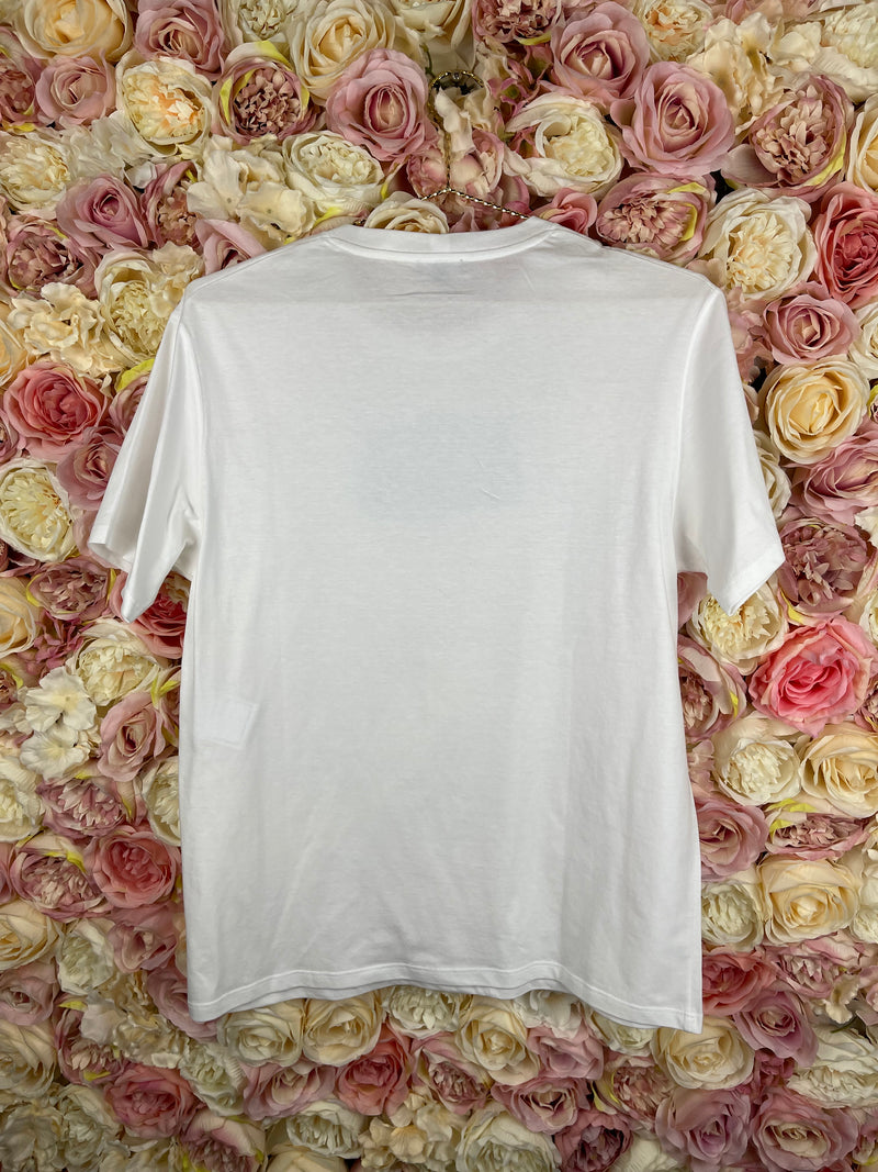 Chanel Rhinestone T-Shirt White Multi Sz. S