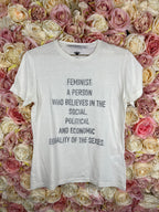 Christian Dior T-Shirt White Black Sz. XS
