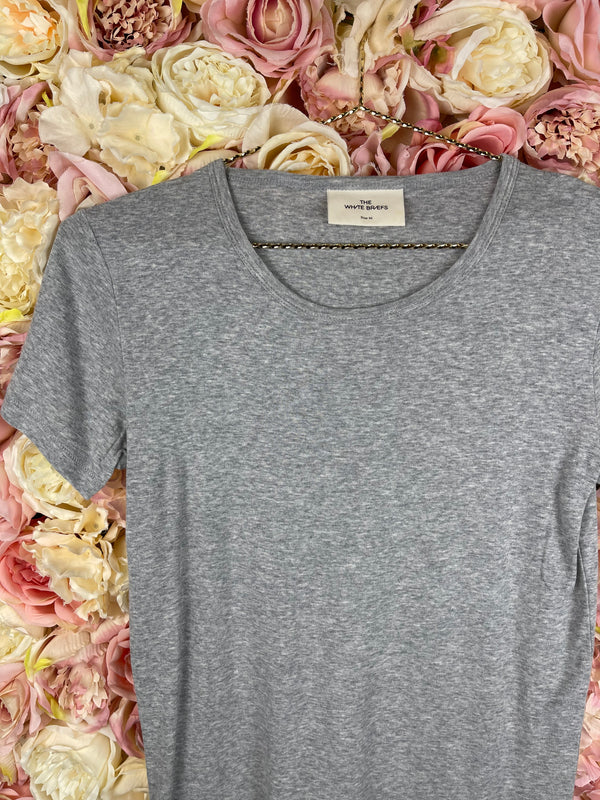 The White Briefs T-Shirt Grey Sz. M