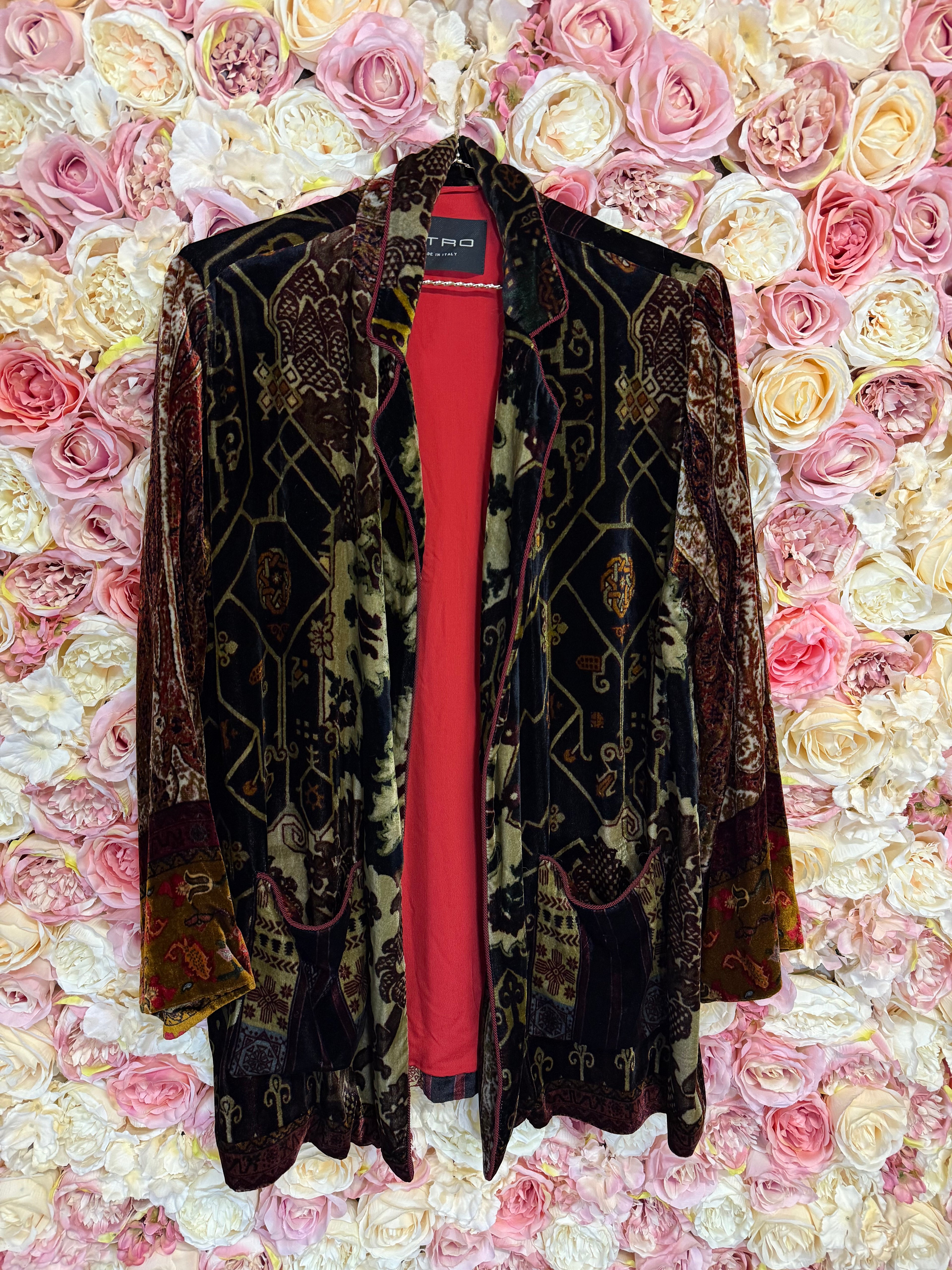 Etro Velvet Jacket Dark Multi
