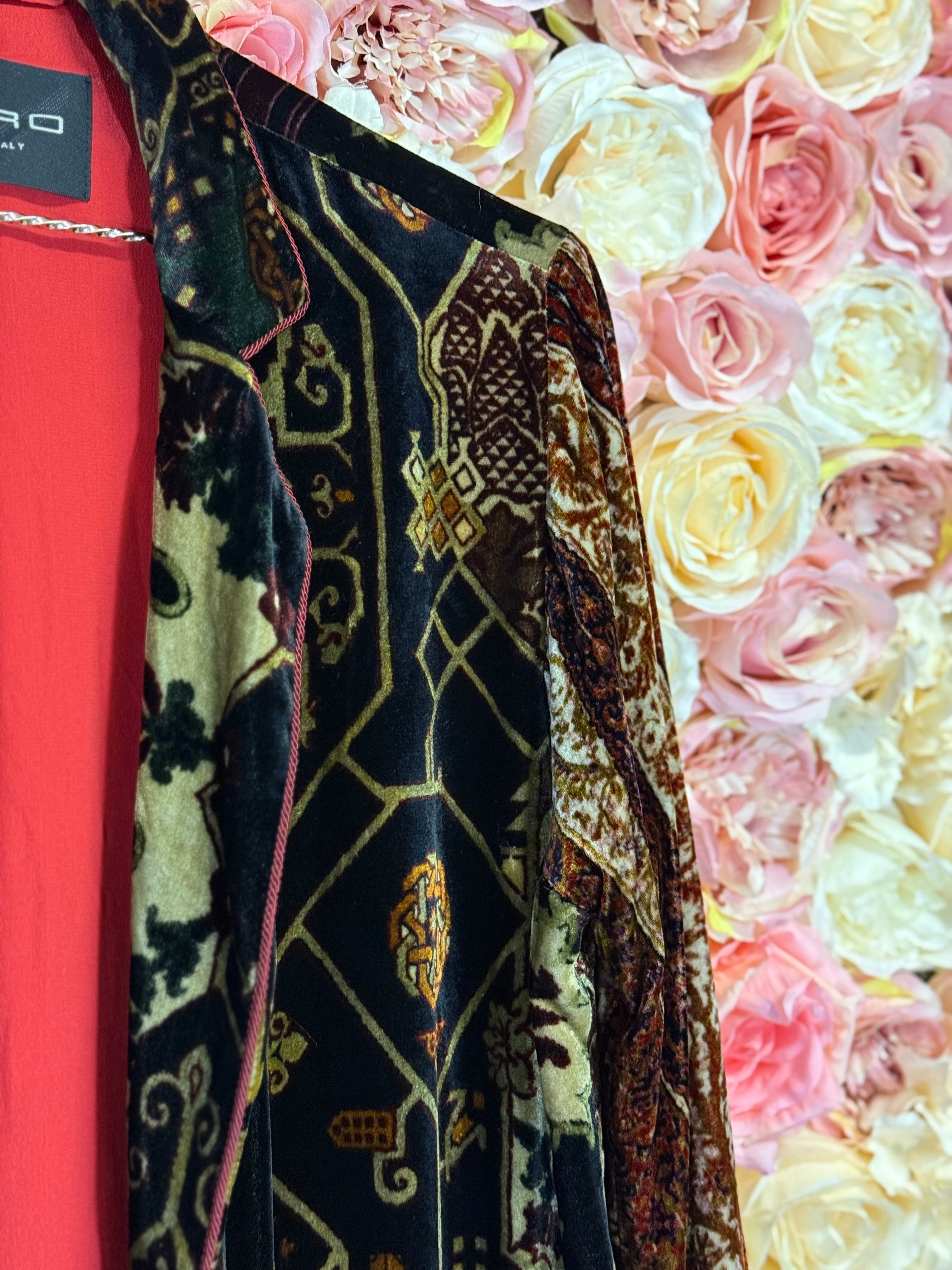 Etro Velvet Jacket Dark Multi