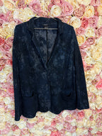 Avant Toi Jacket Merino Wool Cashmere Mix Blue