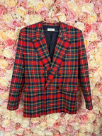 Saint Laurent Blazer Red Check Sz. 34 DE (36 FR) Oversized