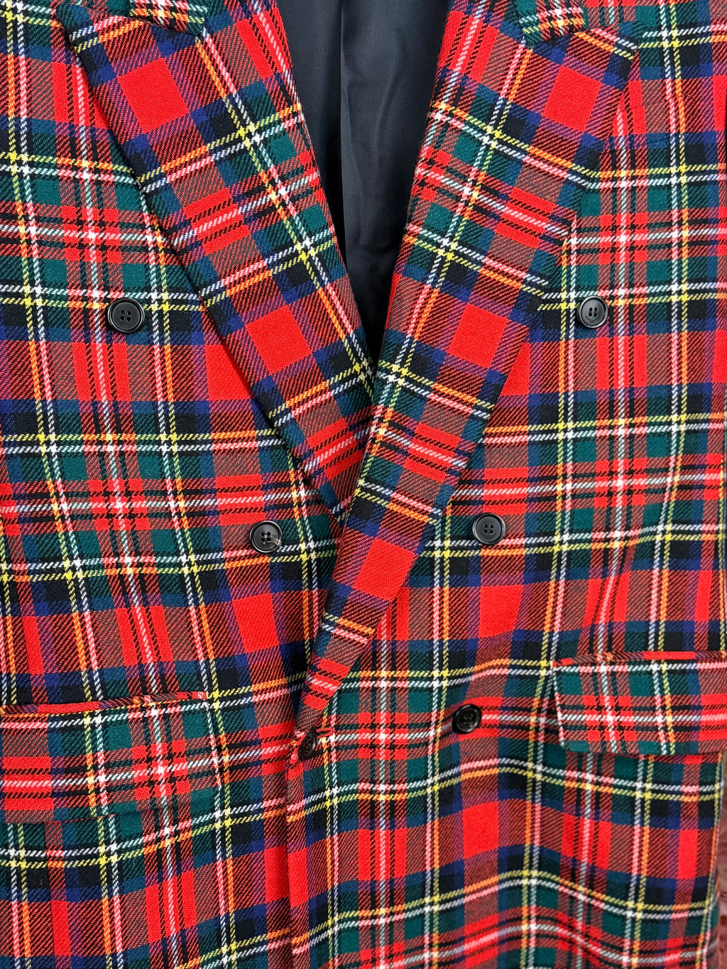 Saint Laurent Blazer Red Check Sz. 34 DE (36 FR) Oversized
