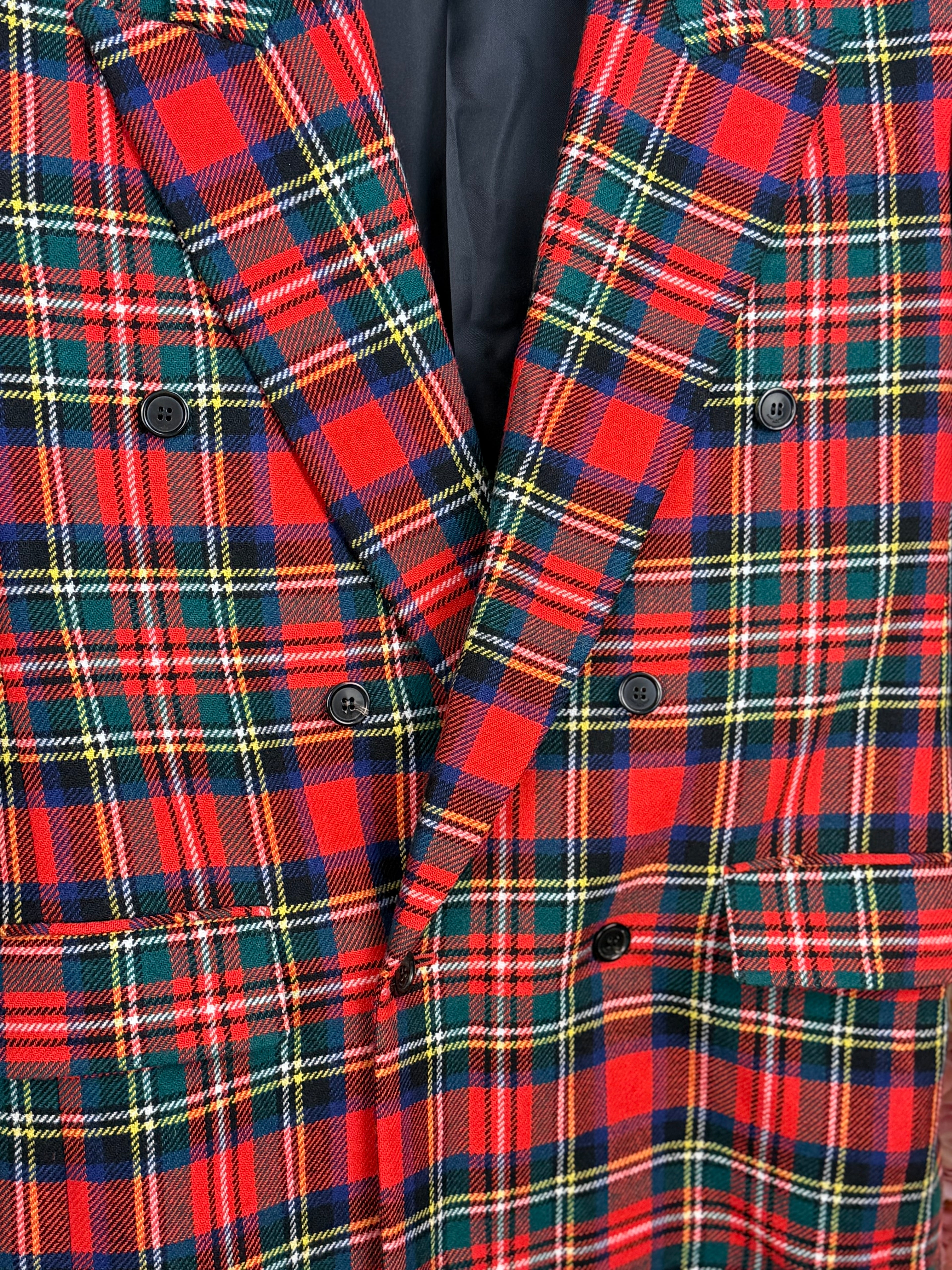 Saint Laurent Blazer Red Check Sz. 34 DE (36 FR) Oversized