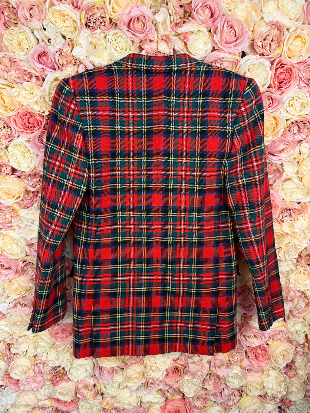 Saint Laurent Blazer Red Check Sz. 34 DE (36 FR) Oversized