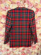 Saint Laurent Blazer Red Check Sz. 34 DE (36 FR) Oversized