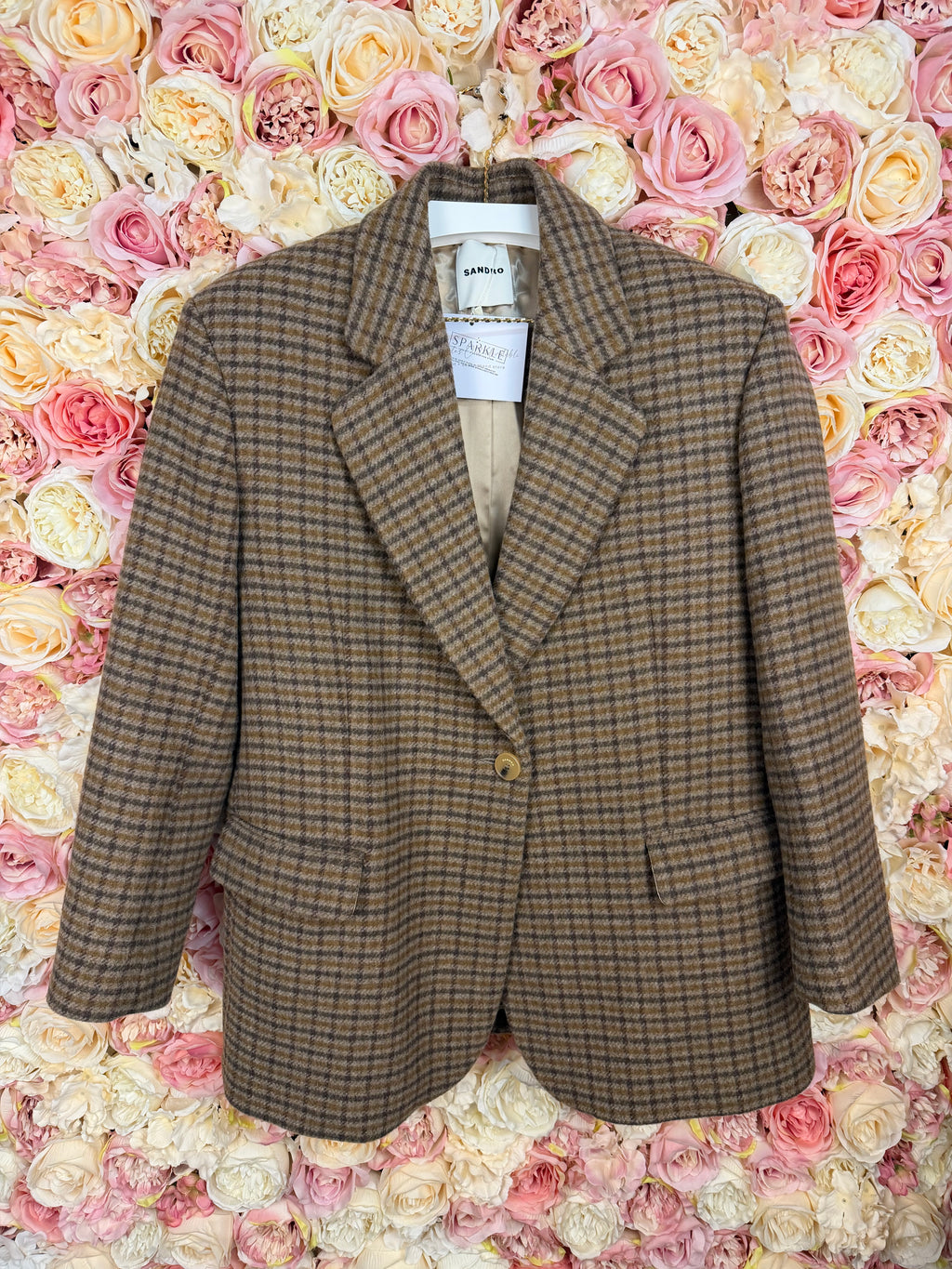 Sandro Blazer Brown Multi Sz. 36 DE (38 FR)