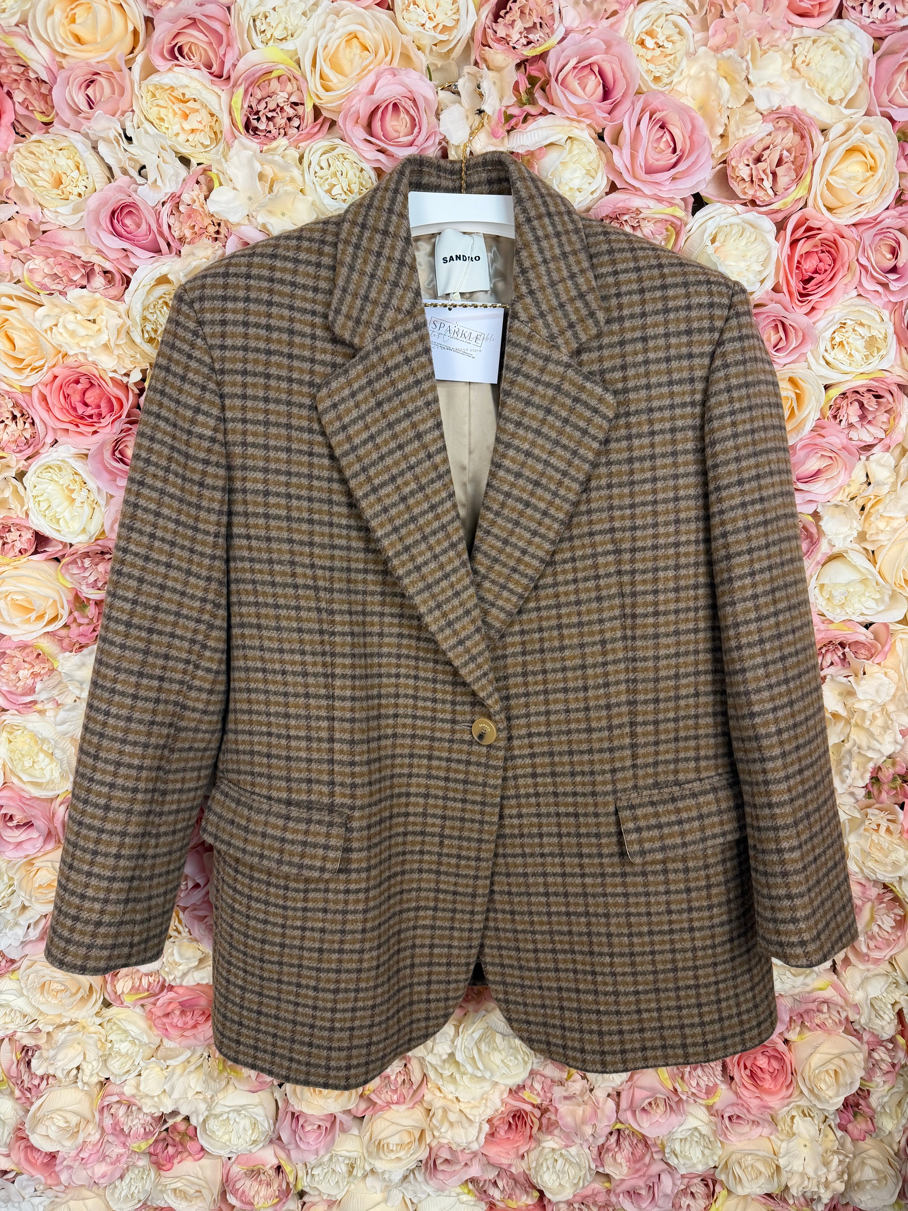 Sandro Blazer Brown Multi Sz. 36 DE (38 FR)