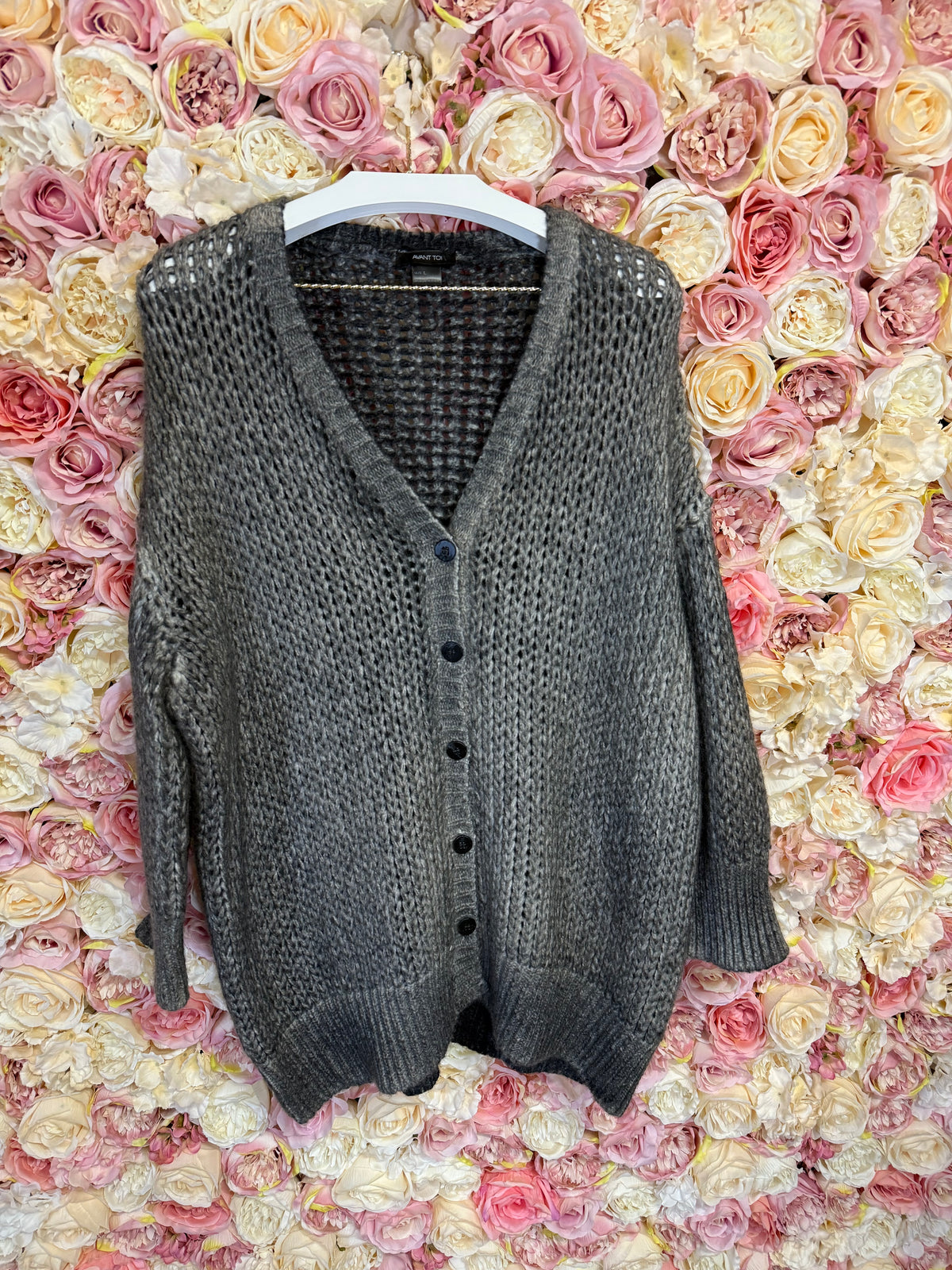 Avant Toi Cashmere Knit Cardigan Grey