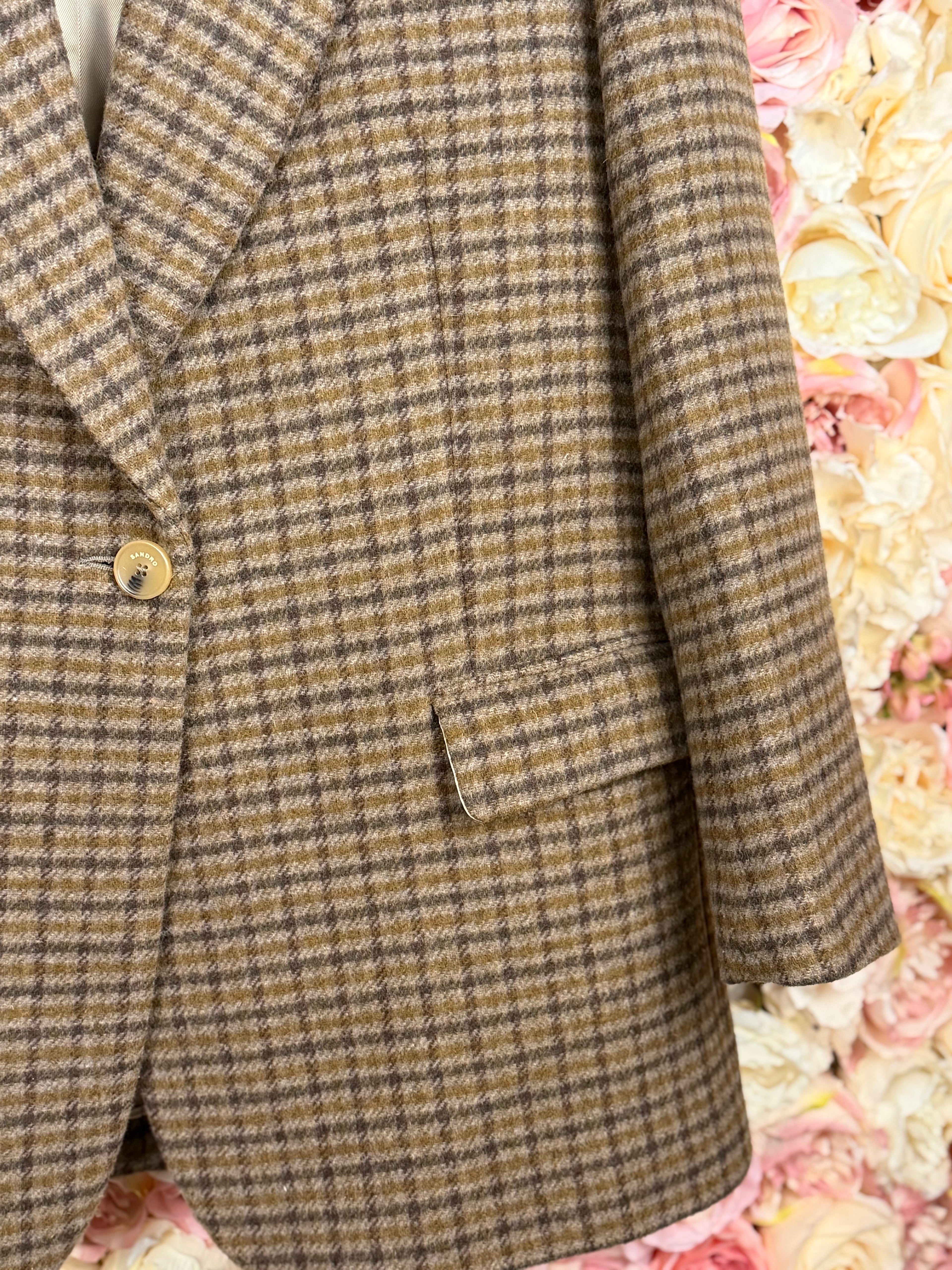 Sandro Blazer Brown Multi Sz. 36 DE (38 FR)