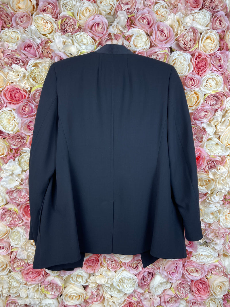 Akris Classic Blazer with Silk Details Black Sz. 42 DE