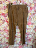 Catherine Khan Suede Leather Pants Cognac Sz. 42 DE