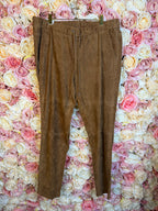 Catherine Khan Suede Leather Pants Cognac Sz. 42 DE