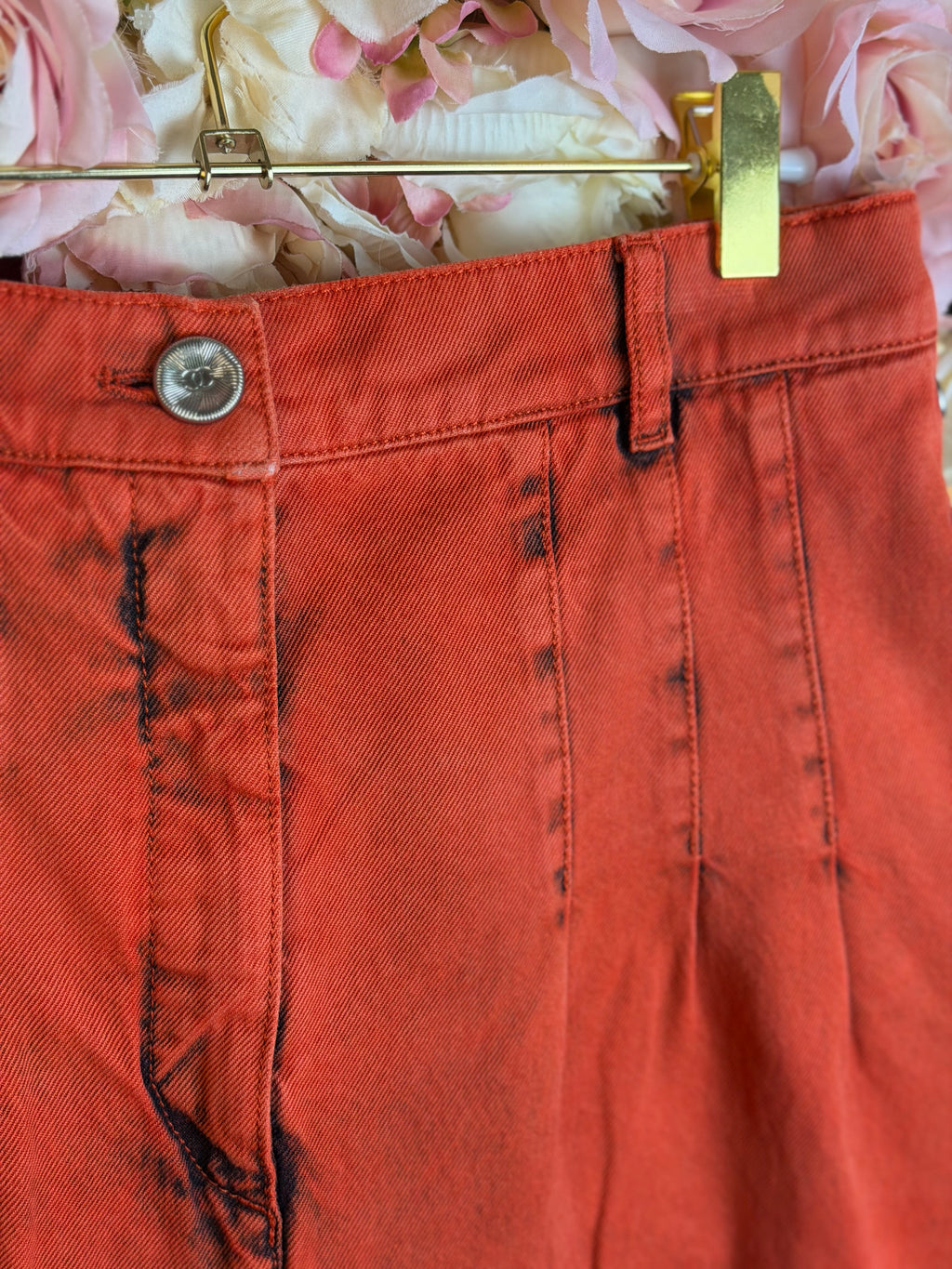 Chanel 20S Boyfriend Jeans Red Sz. 38 DE (40 FR)
