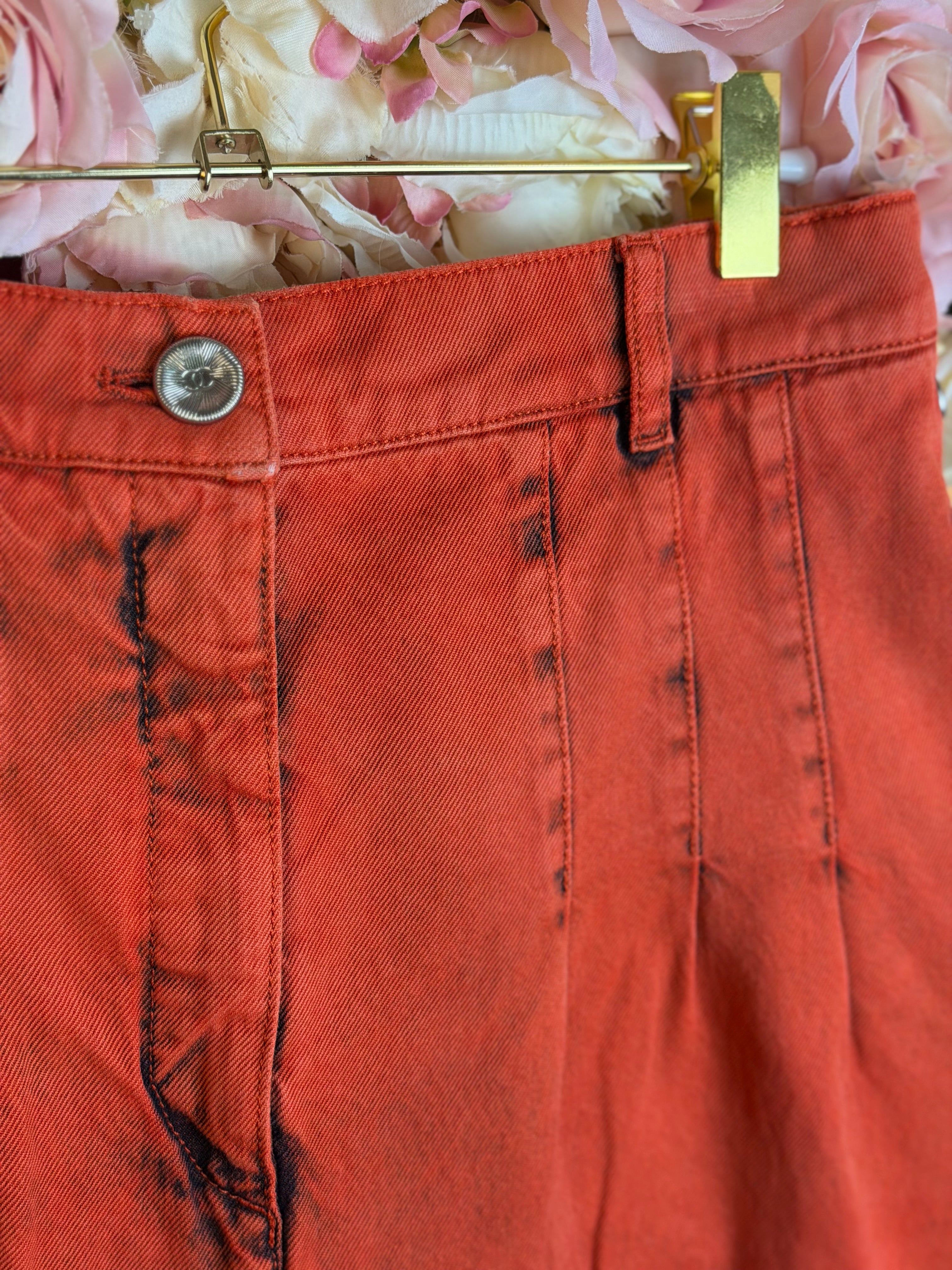 Chanel 20S Boyfriend Jeans Red Sz. 38 DE (40 FR)