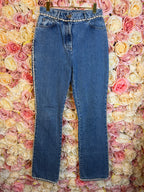 Chanel 2023 Jeans with Leather Details Blue Sz. 32 DE (34 FR)