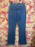 Chanel 2023 Jeans with Leather Details Blue Sz. 32 DE (34 FR)
