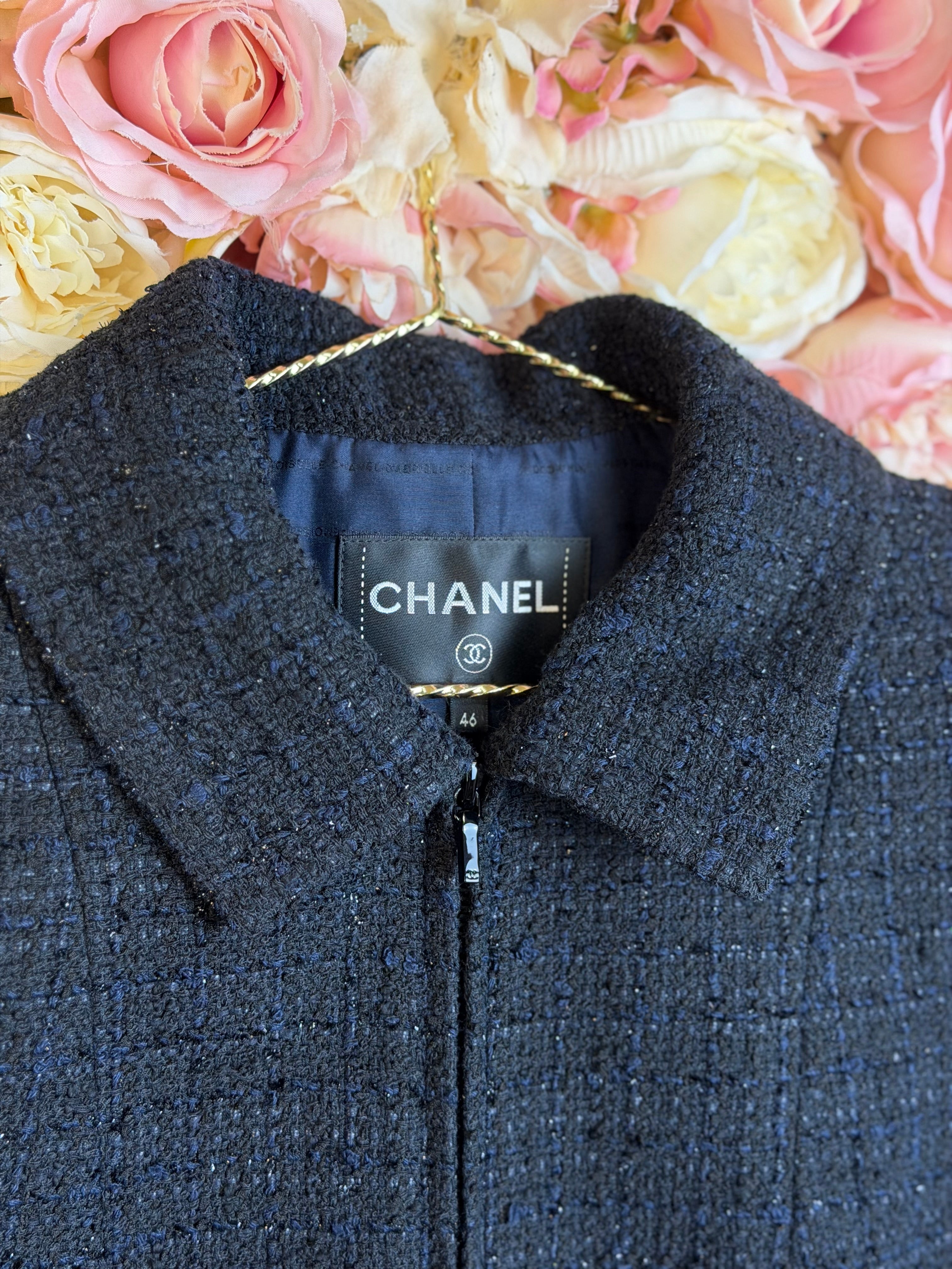 Chanel 20S Jacket Dark Blue Sz. 44 DE (46 FR)