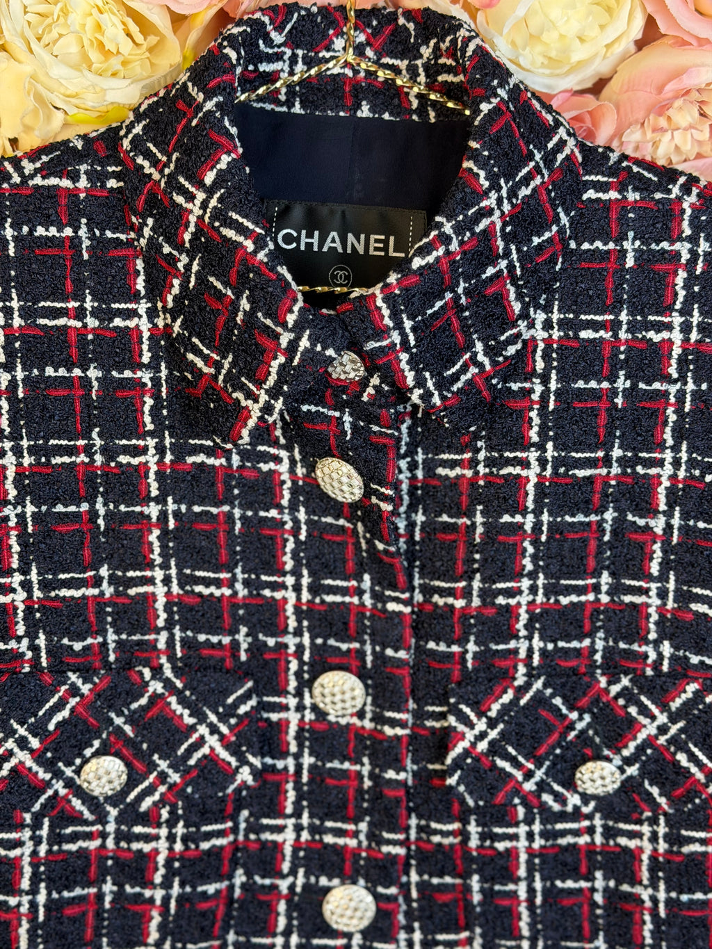 Chanel 20S Tweed Jacket Navy Multi Sz. 42 DE (44 FR)