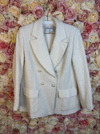 Chanel 19C La Pausa Tweed Blazer White Sz. 44 DE (46 FR)