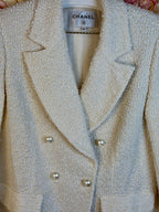 Chanel 19C La Pausa Tweed Blazer White Sz. 44 DE (46 FR)