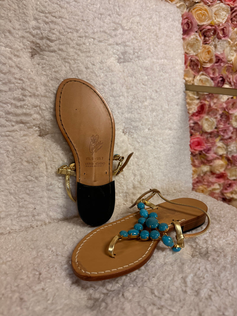 Canfora Capri Sandals Turquoise