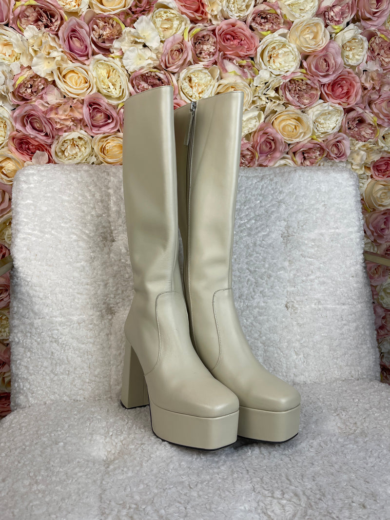 Angel Alarcon Boots Ecru Sz. 38 EU