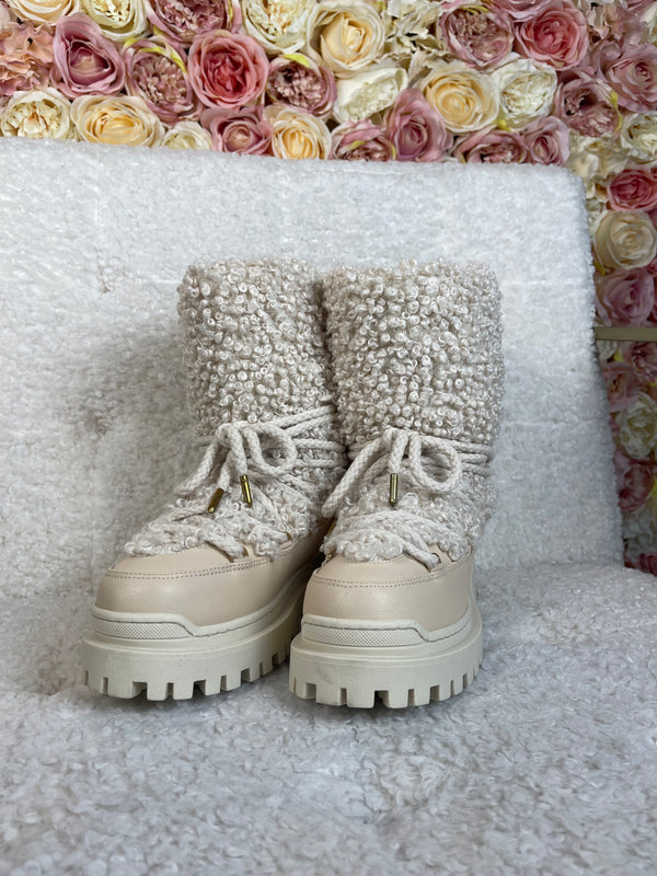 Inuikii Boots with Fur Beige Sz. 39 EU