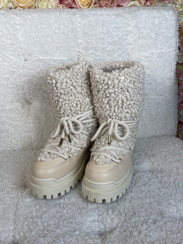 Inuikii Boots with Fur Beige Sz. 39 EU