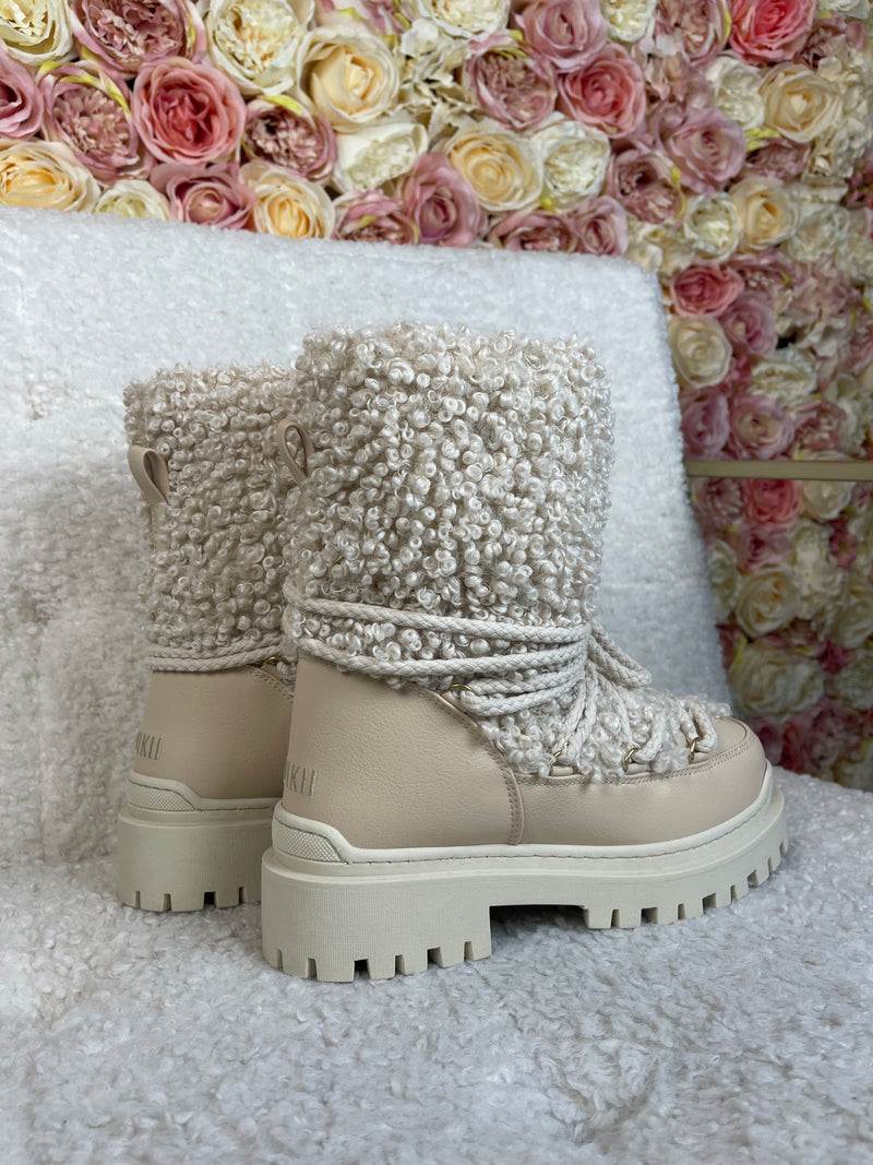 Inuikii Boots with Fur Beige Sz. 39 EU