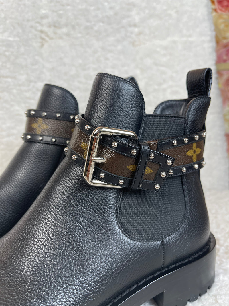 Louis Vuitton Discovery Ankle Boots Black Sz. 37.5 EU