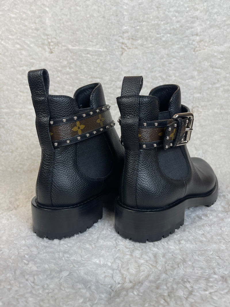 Louis Vuitton Discovery Ankle Boots Black Sz. 37.5 EU