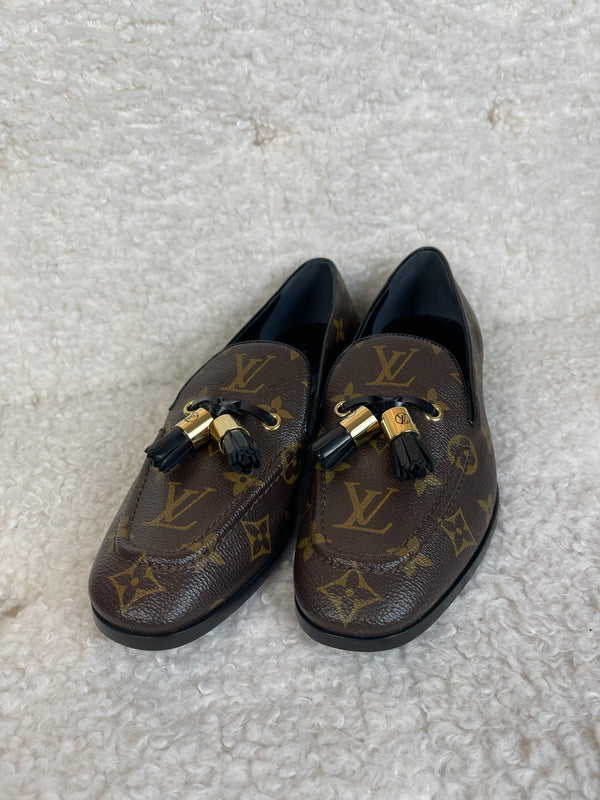 Louis Vuitton Loafers Brown Monogram Sz. 37 EU