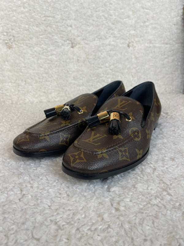 Louis Vuitton Loafers Brown Monogram Sz. 37 EU
