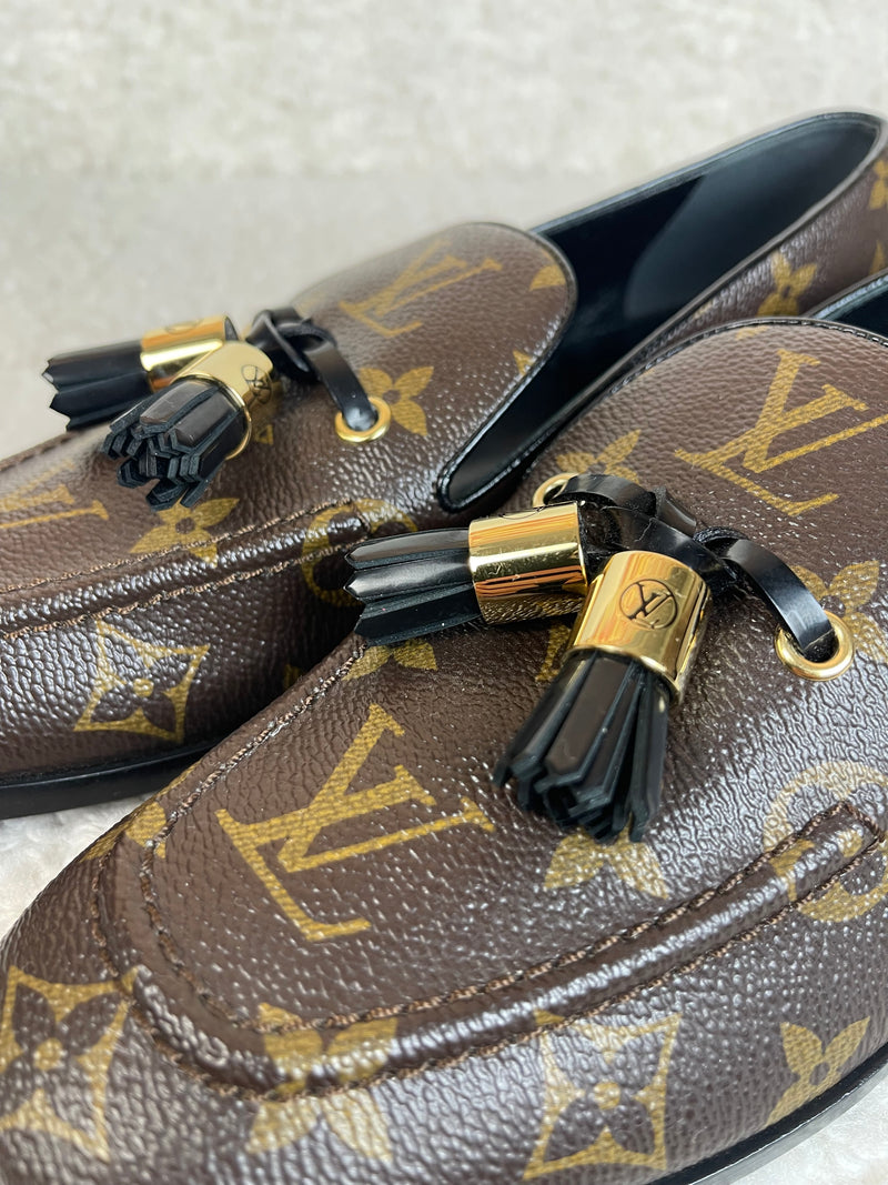 Louis Vuitton Loafers Brown Monogram Sz. 37 EU