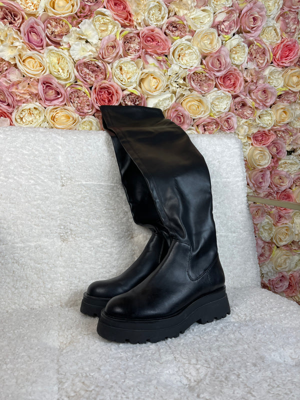 Stradivarius Overknee Boots Black Sz. 37 EU