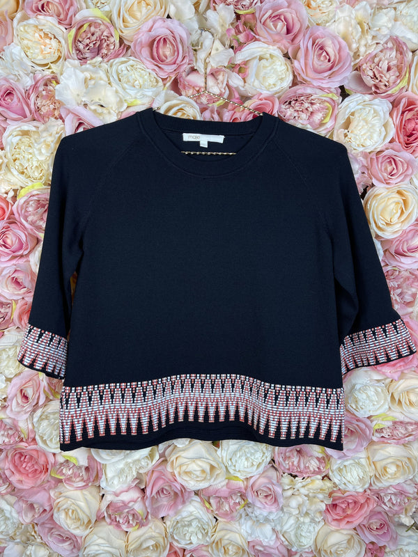 Maje Top Black Multi Sz. 34 DE