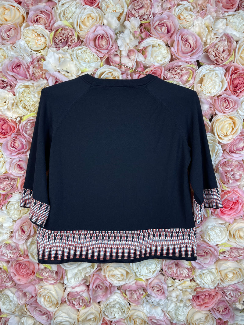 Maje Top Black Multi Sz. 34 DE