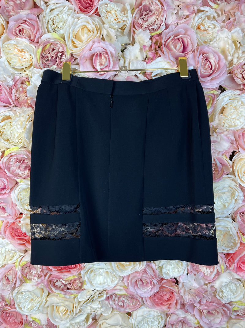 Pallant London Skirt Black with Lace Sz. Estm. 36 DE