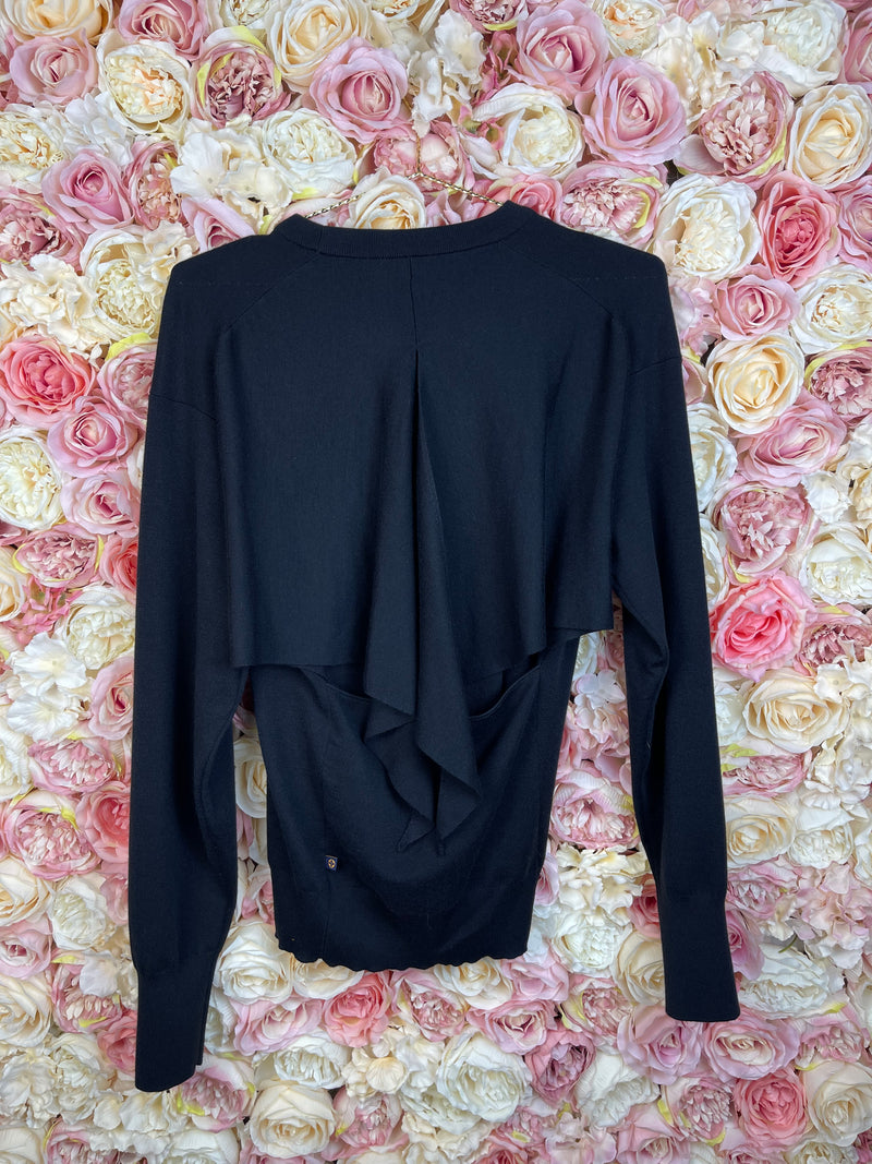 Louis Vuitton open Back Sweater Black Sz. S