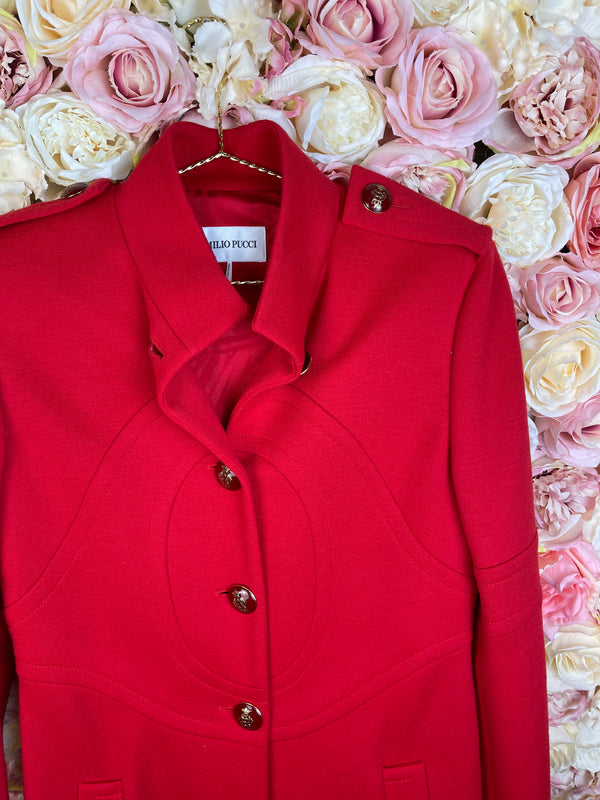 Emilio Pucci Coat Red Sz. 36 DE